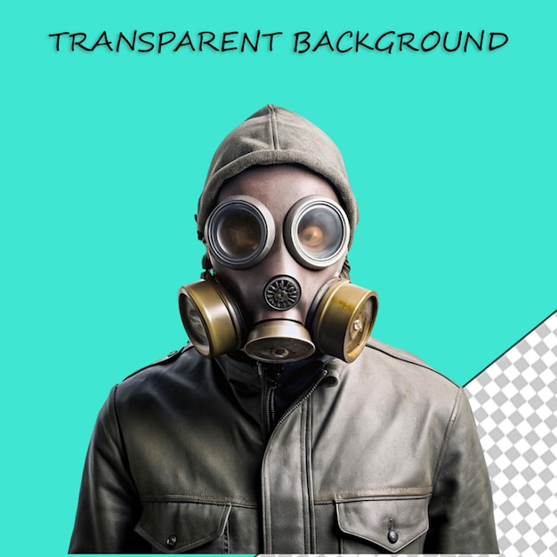 PSD gasmasker respirator geïllustreerd