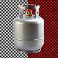 PSD gass cylinder on transparent background