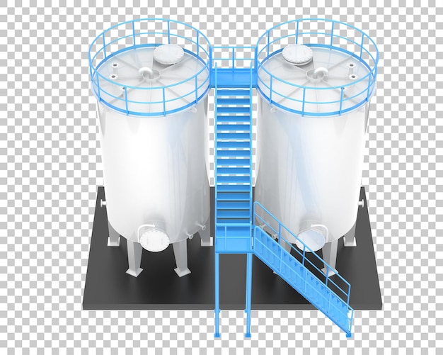 PSD gastank geïsoleerd op transparante achtergrond 3d-rendering illustratie