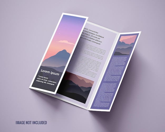 PSD gate fold brochure mockup