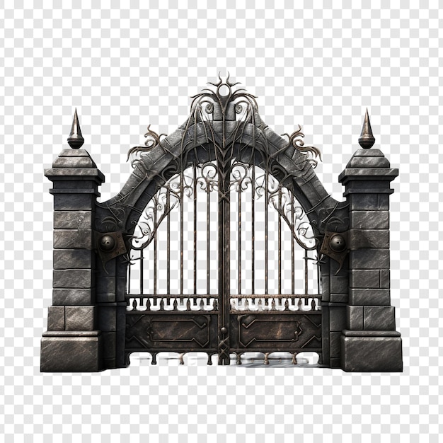 PSD gate isolated on transparent background