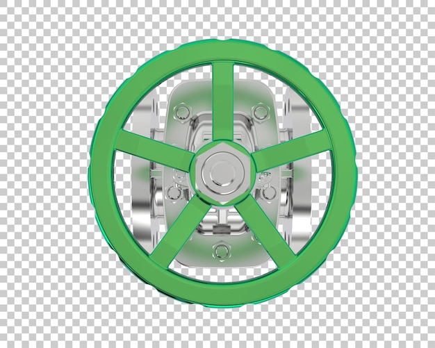 PSD gate valve isolated on transparent background 3d rendering illustration