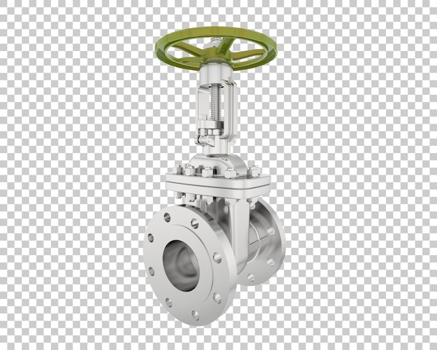 Gate valve isolated on transparent background 3d rendering illustration