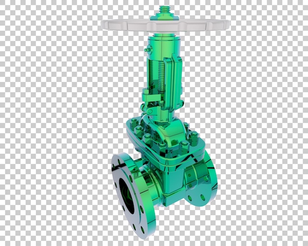 PSD gate valve isolated on transparent background 3d rendering illustration