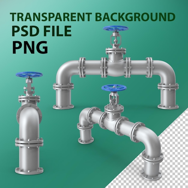 PSD gate valve and pipes png