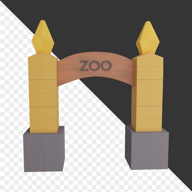 a gate with a sign that says zoo on it