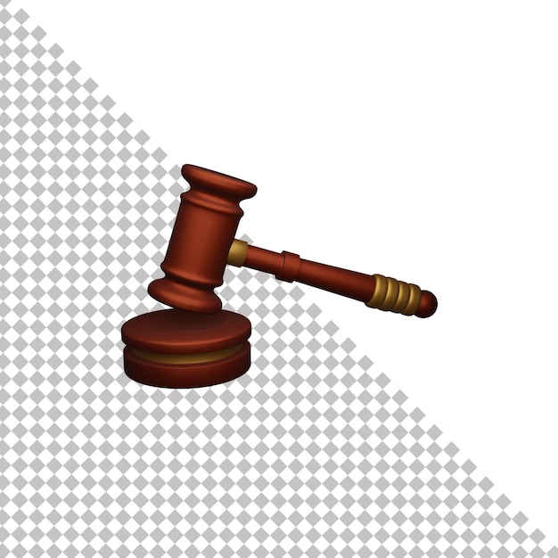 PSD gavel 3d icon