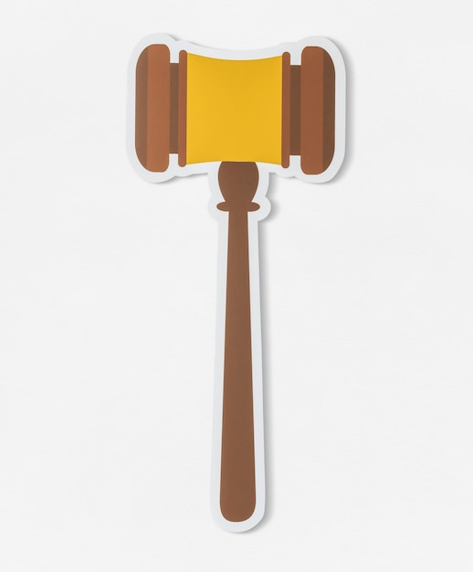 PSD gavel for court of law icon