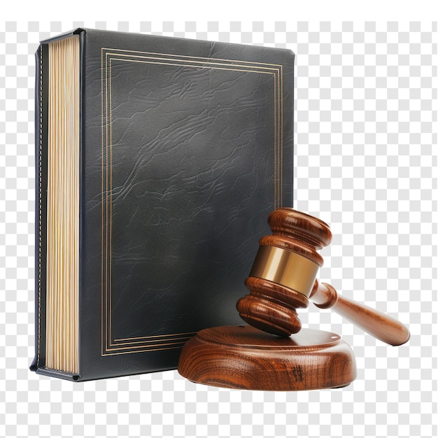 PSD gavel on folder on transparency background png