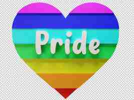 PSD gay flag heart pride