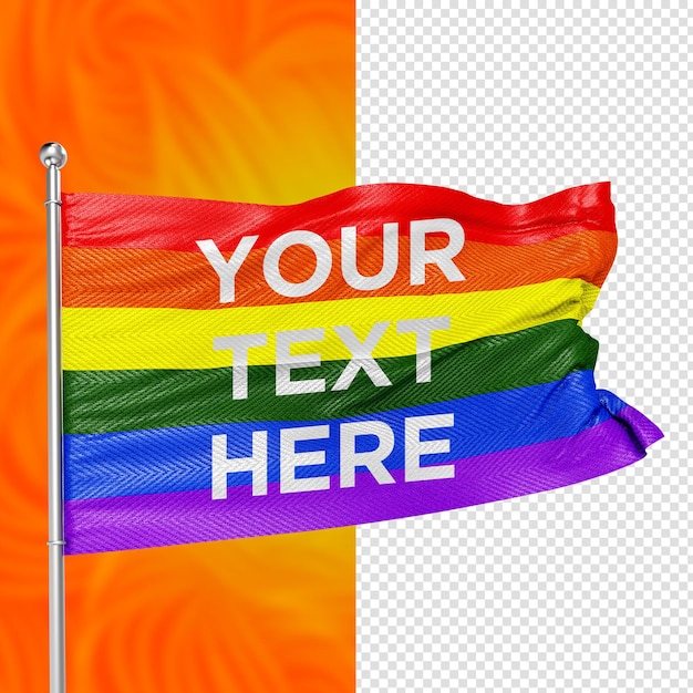 Gay Pride 3D-vlag voor compositie
