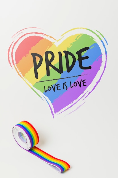 Gay pride mockup washi tape