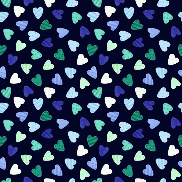 PSD gay pride seamless pattern with rainbow hearts lgbt pride month psd clipart