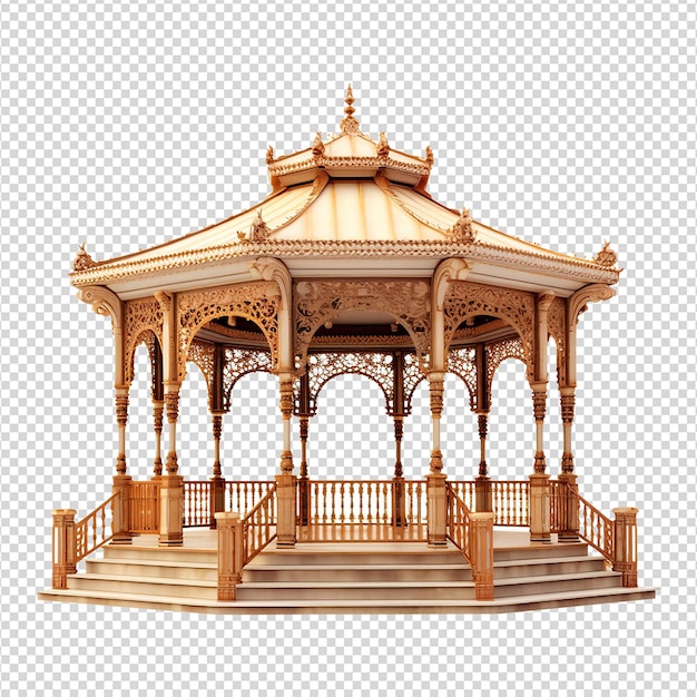 PSD a gazebo isolated on transparent background png