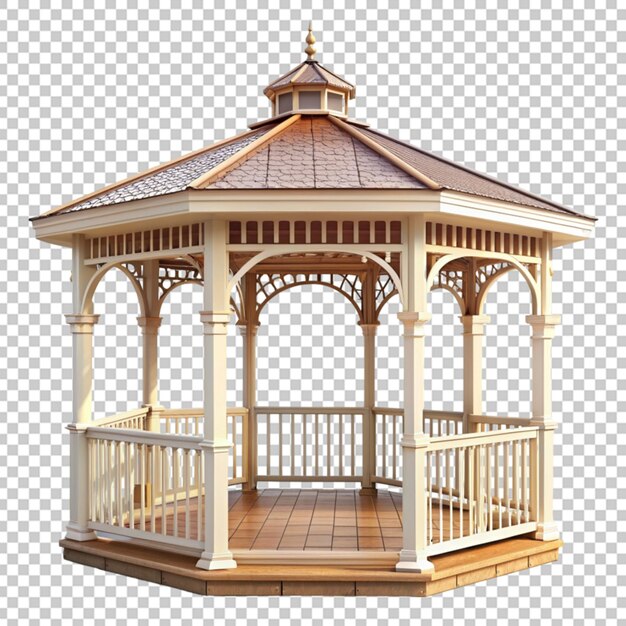 PSD a gazebo isolated on transparent background