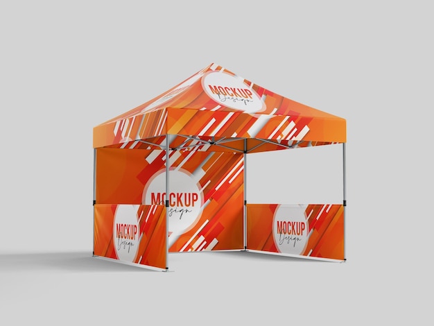 PSD gazebo merk stand mockup