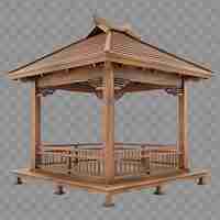 PSD gazebo product stand with wood single tier product stand has a natu isolated concept layout idea