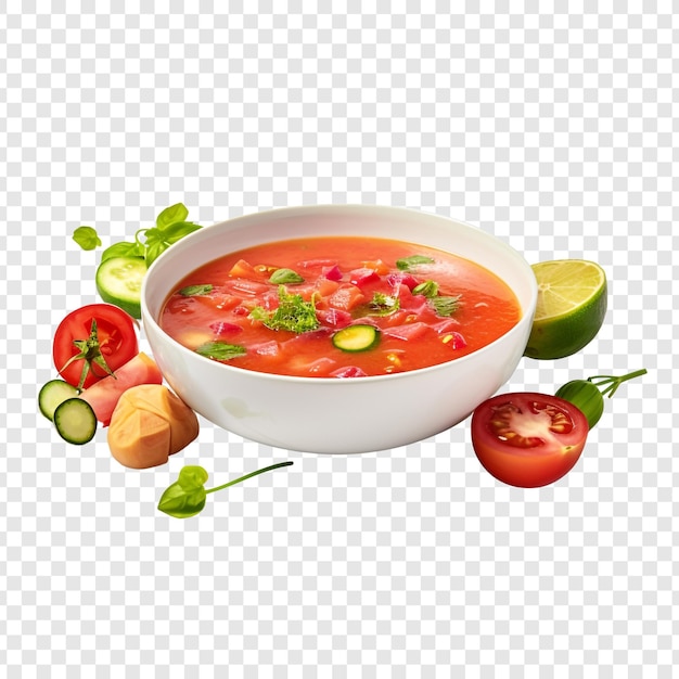 PSD gazpacho isolated on transparent background