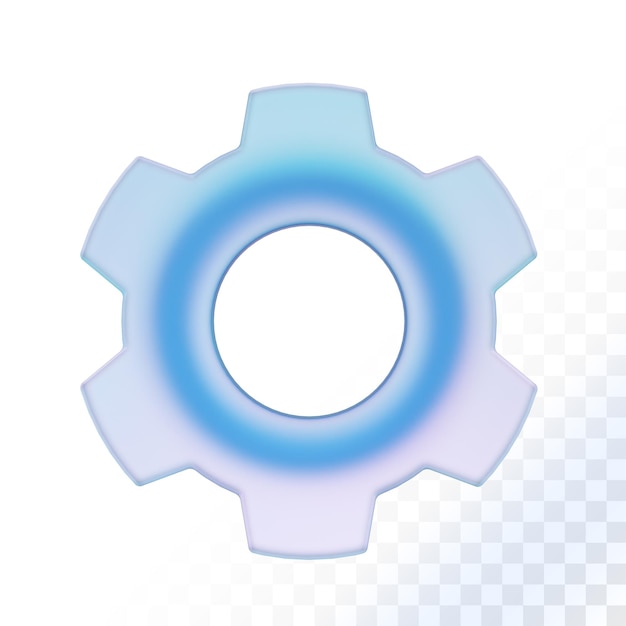 PSD gear 3d icon