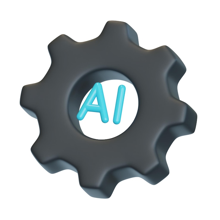 PSD gear in ai 3d icon