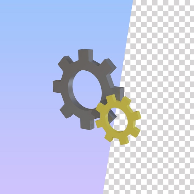 PSD gear icon 3d