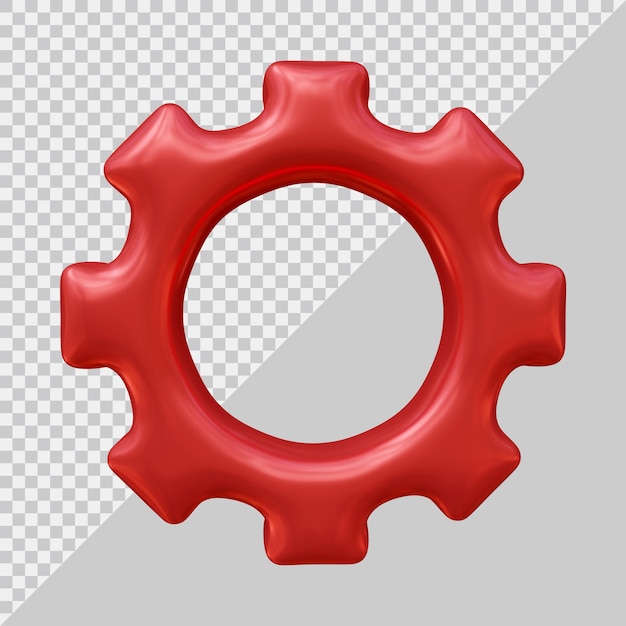 Gear setting icon with 3d modern style