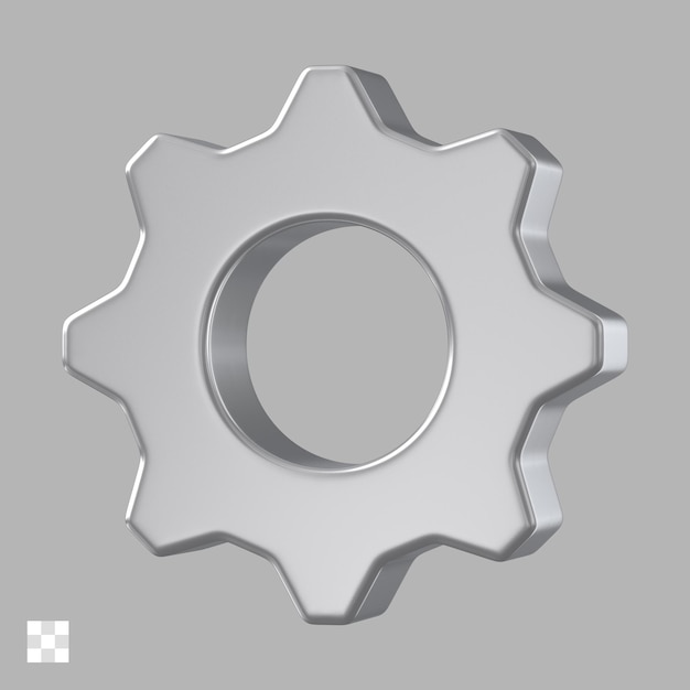 PSD gear sign 3d icon