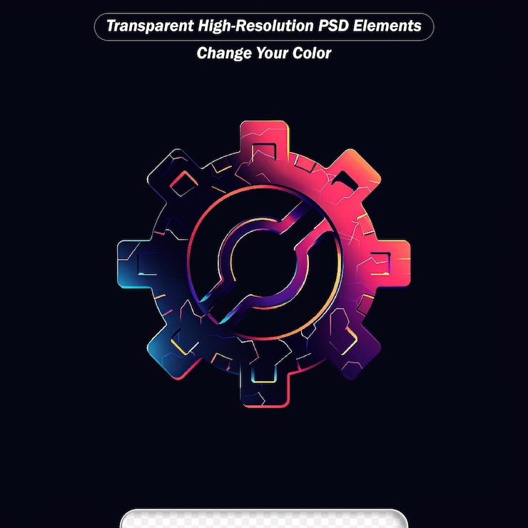 PSD gear technology o letter logo vector logo template techno o icon logo this logo is suitable for factory