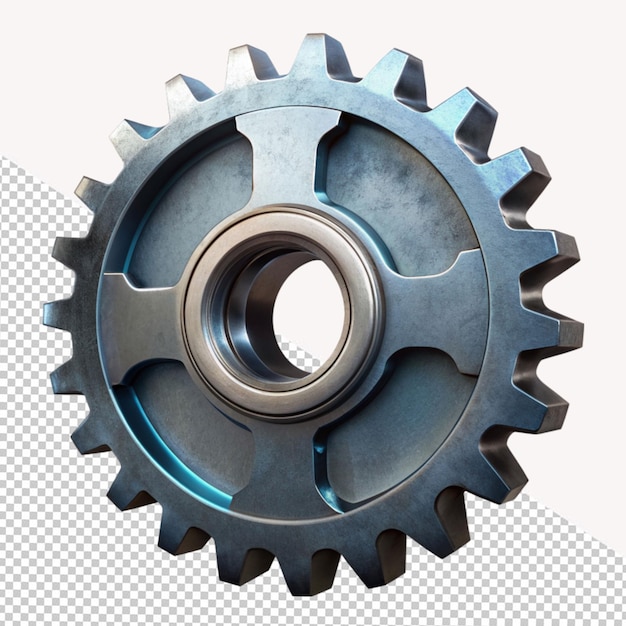 Gear on transparent background