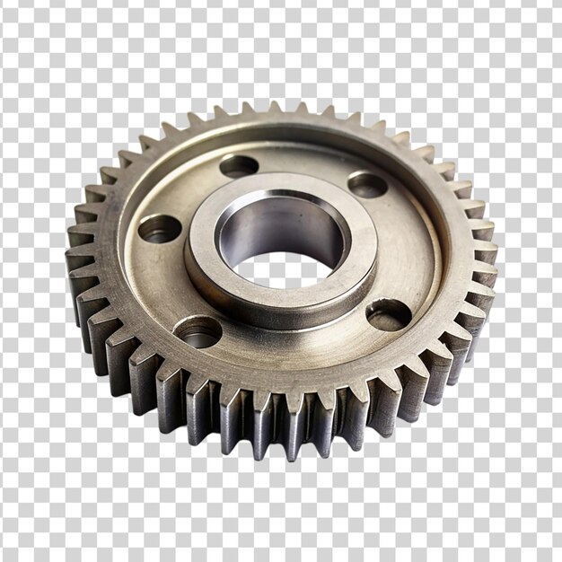 PSD gear wheel isolated on transparent background