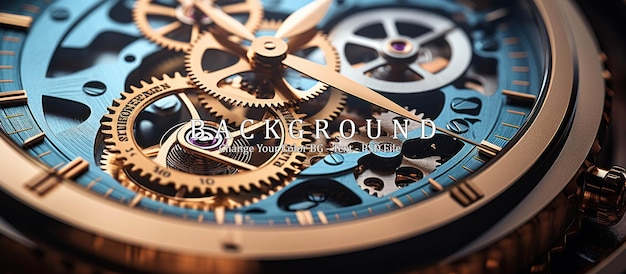 PSD gears and cogs in clockwork watch