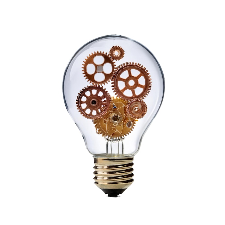 PSD gears in a lightbulb