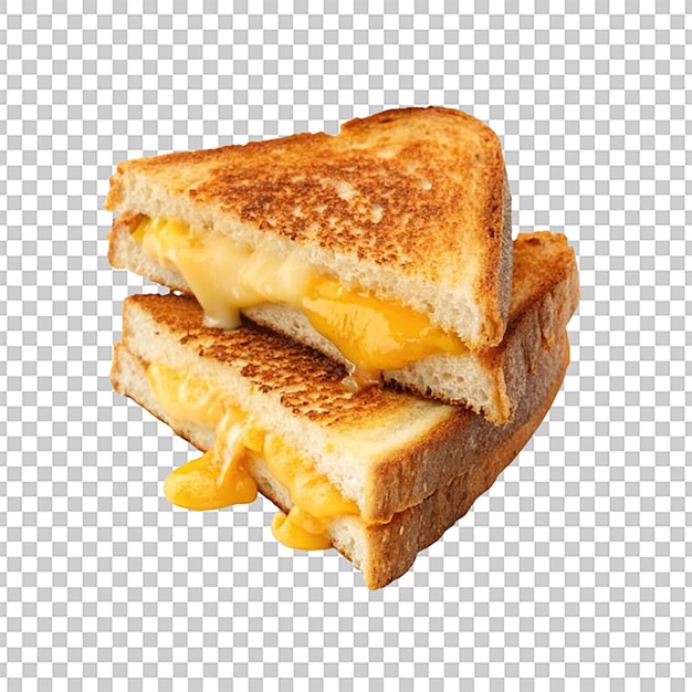 Gebakken kaasbroodje met gesmolten kaas aan de zijkanten.