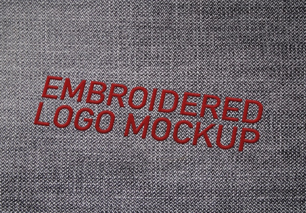 Geborduurd logo mockup