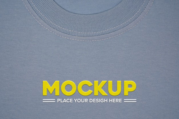 Geborduurd shirtontwerp mockup