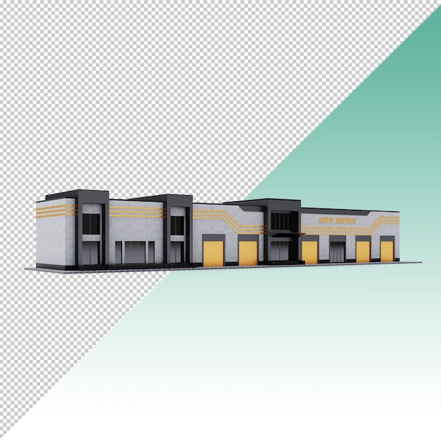 Gebouw voor autoservice
