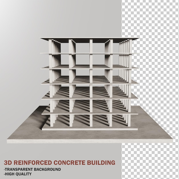 Gebouwmodel van gewapend beton voor 3D-architectuur