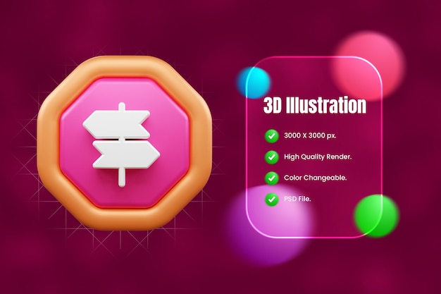 Gebruikersinterface 3d icoon illustratie of gebruikersinterface web en apps icoon