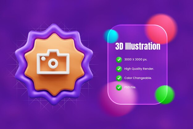Gebruikersinterface 3d icoon illustratie of gebruikersinterface web en apps icoon