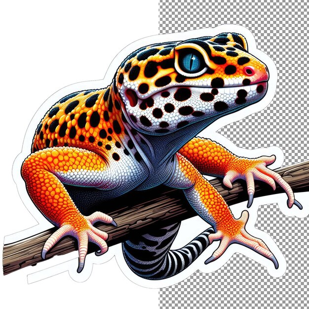 Gecko in the garden a miniature marvel sticker