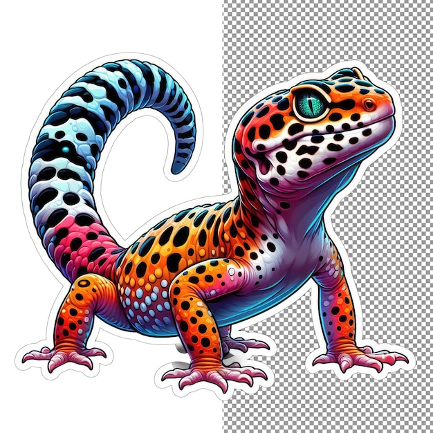 PSD gecko in the garden a miniature marvel sticker