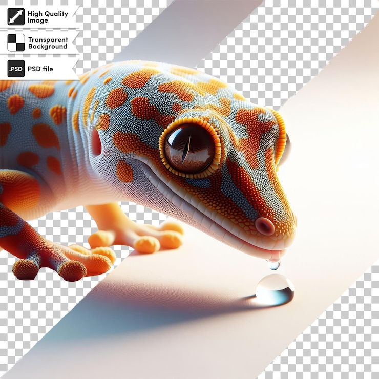 PSD a gecko with a picture of a lizard on it