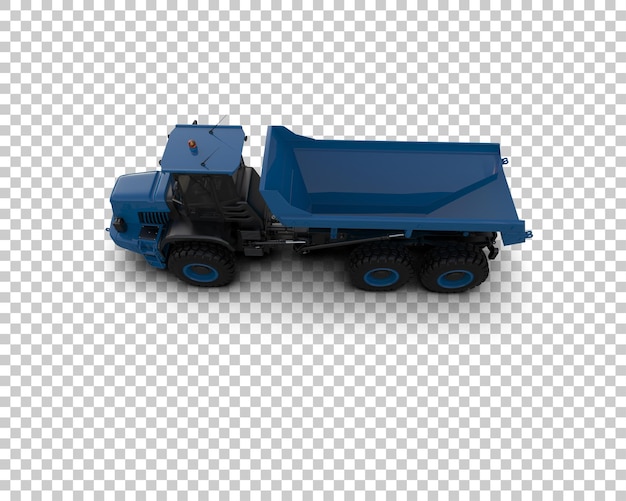 Gecombineerde dump truck geïsoleerd op achtergrond 3d-rendering illustratie