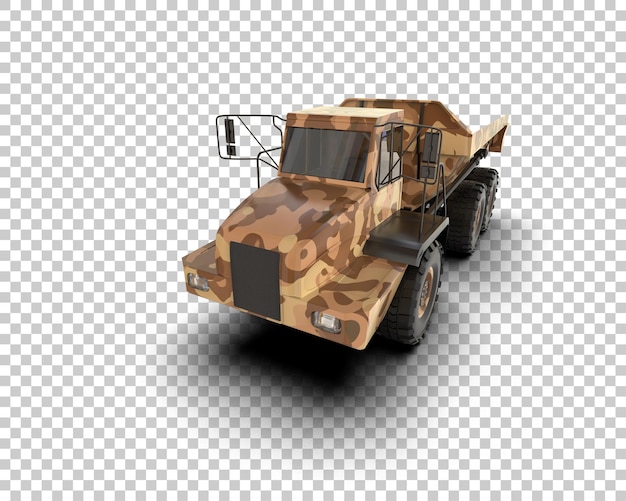PSD gecombineerde dump truck geïsoleerd op achtergrond 3d-rendering illustratie