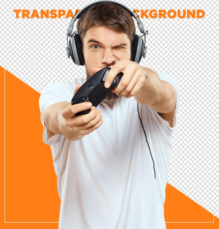 PSD geconcentreerde man die een videospel speelt.