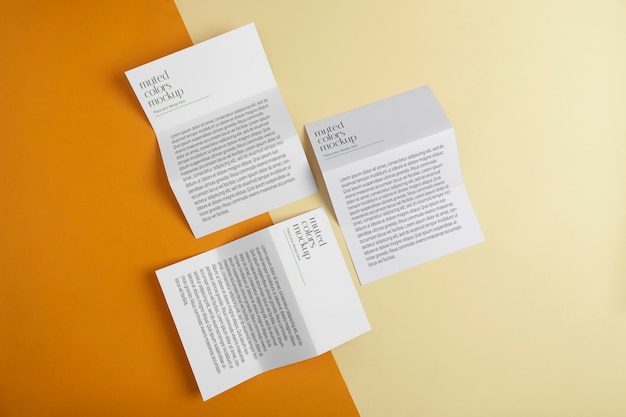 PSD gedempte kleur briefpapier mockup