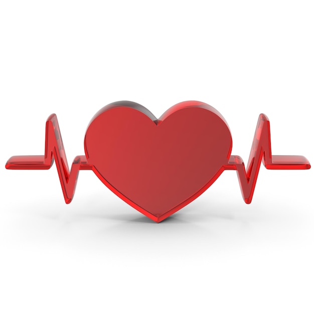 Gedetailleerd 3D Medisch hartsymbool voor gezondheid Anatomie Illustratie Icon van het menselijk hart voor medisch gebruik