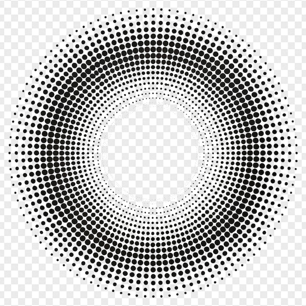 Gedetailleerd halftone-effect geïsoleerd op doorzichtige achtergrond voor foto-effect
