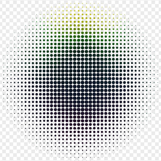 Gedetailleerd halftone-effect geïsoleerd op doorzichtige achtergrond voor foto-effect