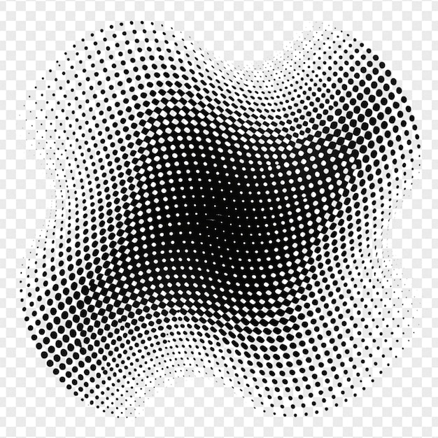 Gedetailleerd halftone-effect geïsoleerd op doorzichtige achtergrond voor foto-effect